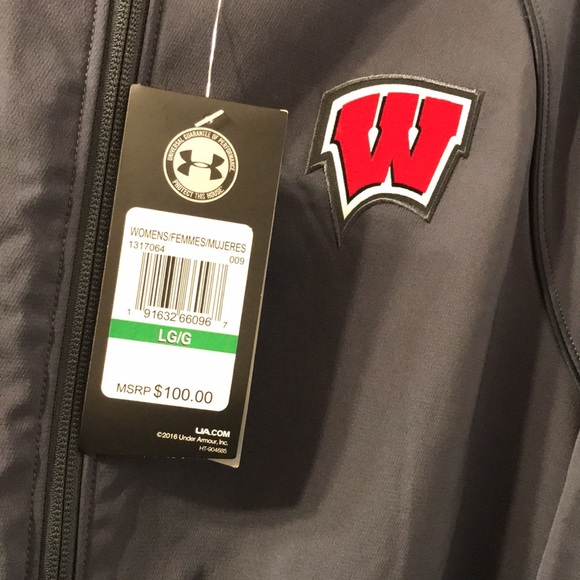 Under Armour Wisconsin ladies large jacket new - Picture 2 of 4